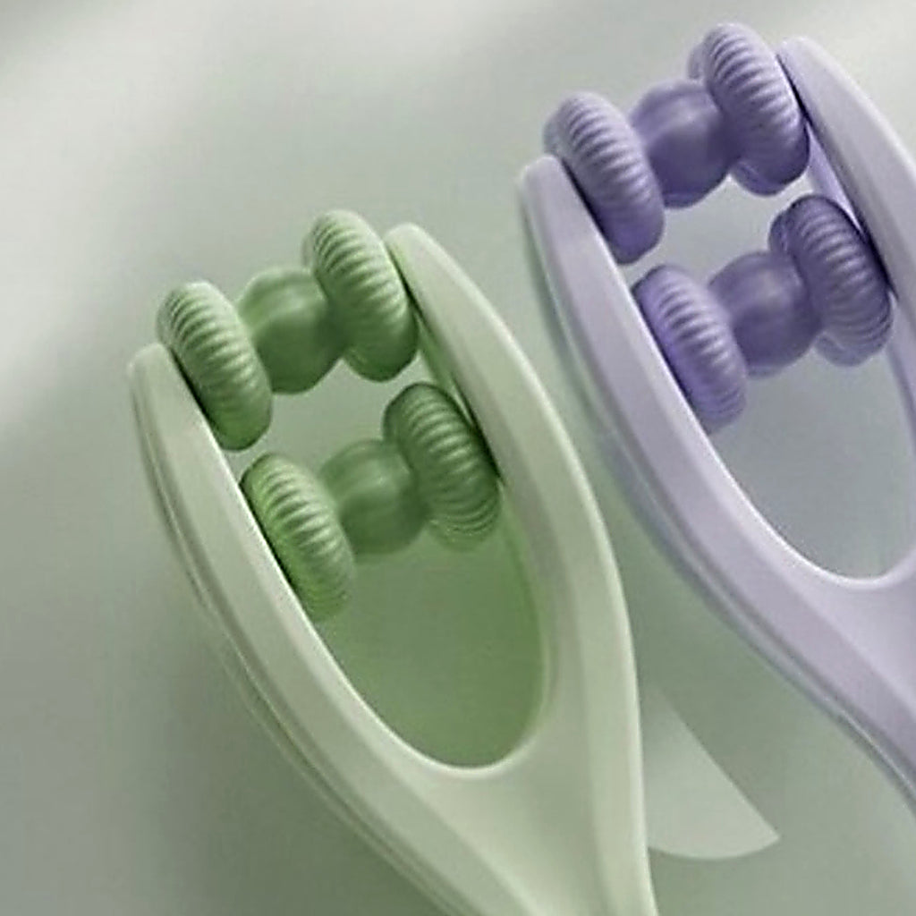 Nahaufnahme der fünf geriffelten Massagerollen des Finger Flow