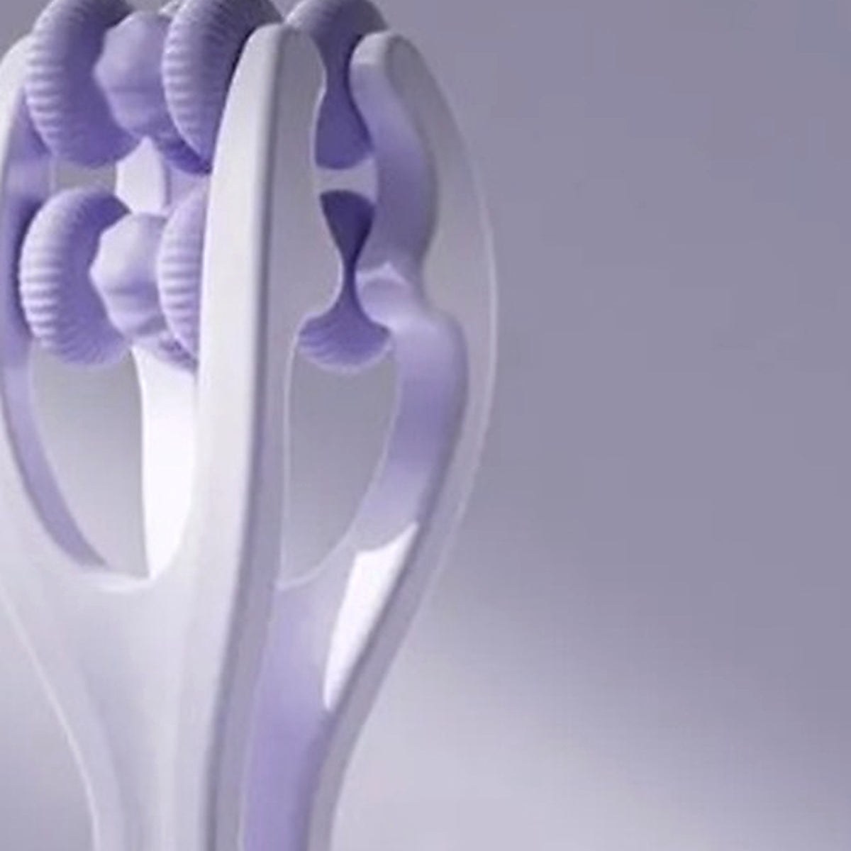 Finger Flow Massage-Roller in Lavendel – Nahaufnahme der Rollen