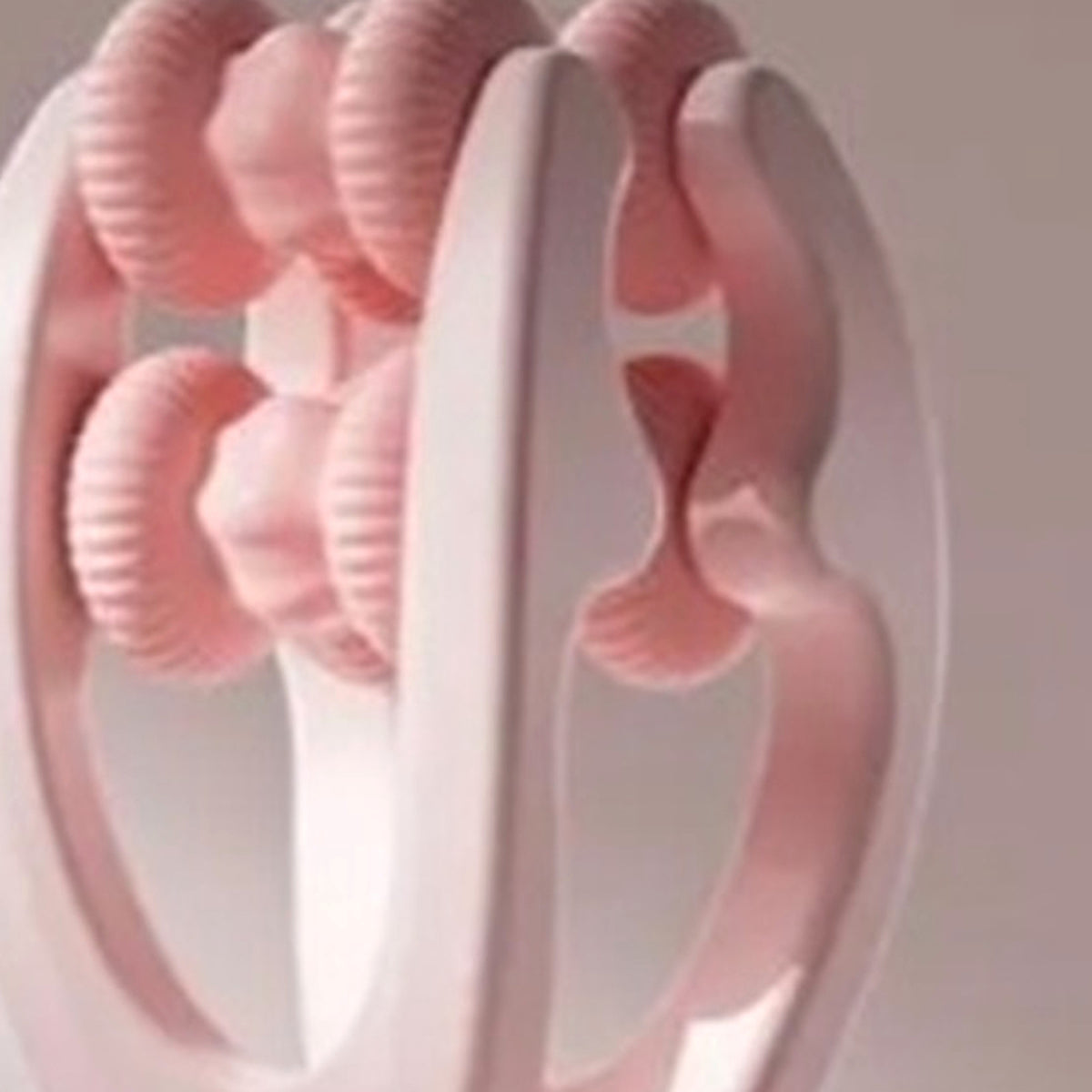 Finger Flow Massage-Roller in Rosé – Nahaufnahme der Rollen